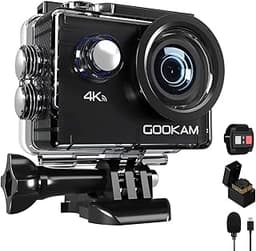 GOOKAM Caméra Sport 4K 30fps WiFi