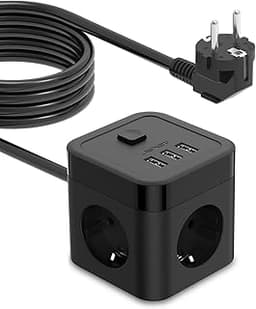 JSVER Cube Multiprise USB