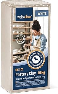 Argile de poterie souple et facile à travailler 10 kg blanc