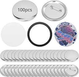 Lot de 100 badges personnalisables 58 mm QWORK