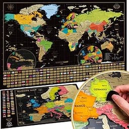 Carte du monde à gratter XXL