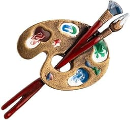 Broche palette émaillée