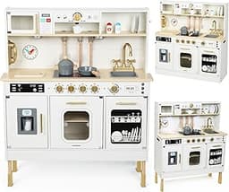 Mamabrum Cuisine Enfant en Bois Interactive LED