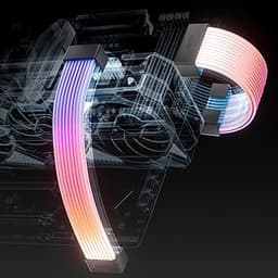 AsiaHorse ARGB Kit de cache-câble PSU Aurora RGB