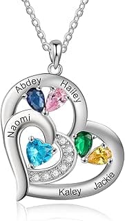 Collier prénom + pierres de naissance