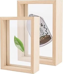 URROMA lot de 2 cadres flottants bois