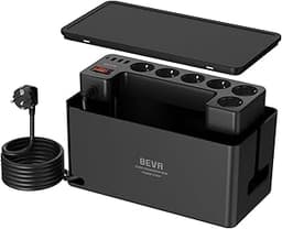 BEVA Multiprise cachée 6 prises avec parafoudre 1050J (câble 2 m)