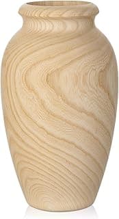 Briful Grand vase en bois de frêne naturel