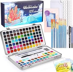 Kit de Peinture Aquarelle 128 Couleurs