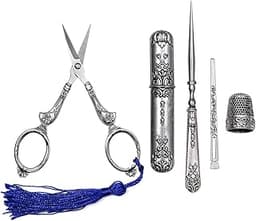 Kit ciseaux couture vintage + étui