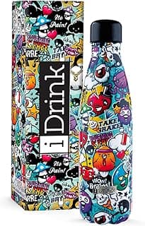 Bouteille thermique en acier à double paroi I-Drink 500 ML, Graffiti