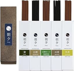 Asayu Japan Assortiment de Bâtonnets d'Encens Japonais Naturels