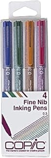 Copic Lot de 4 marqueurs Multiliner à encre à base de pigments (MLCLR03)