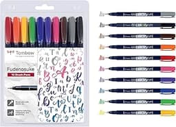 Tombow WS-BH-10P Kit de 10 Feutre brush Fudenosuke
