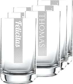 Lot de 6 verres Schott gravés