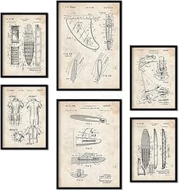 Ensemble de 6 affiches Brevets Surf