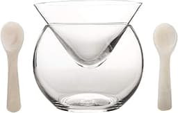 DUEBEL Glacière en Verre Caviar et 2 Cuillères