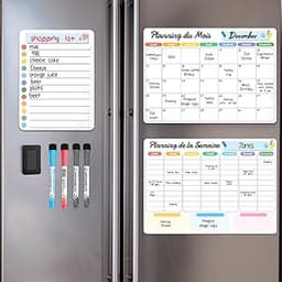ANLIOTE Calendrier Magnétique pour Frigo, Effaçable à Sec