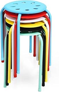 COSTWAY Lot de 6 Tabourets Empilables