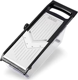 ZOLMER Mandoline – Coupe-légumes réglable avec deux couteaux julienne et protection