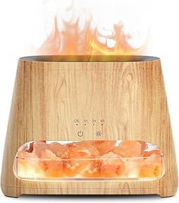 SALKING Diffuseur d'huiles Essentielles & Lampe en Cristal de Sel