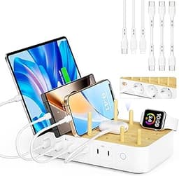 VisionSync Station de charge en bambou