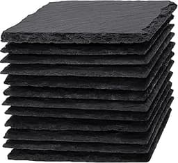 WEWINK PLUS Lot de 12 dessous de verre en ardoise