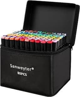 Sanweyter 80+3 Couleurs feutre à Alcool Set