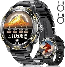 LIGE Montre Connectée Homme 1,43 pouces AMOLED, 800 mAh, Appels Bluetooth