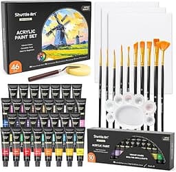 Shuttle Art 46PCS Kit Peinture Acrylique