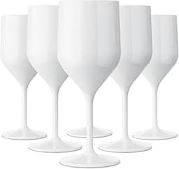 Lot de 6 verres à pied incassables
