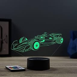 Lampe Illusion 3D Sport Formule 1 – Veilleuse LED RGB personnalisable