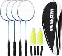 HIRALIY Lot de 4 Raquettes de Badminton