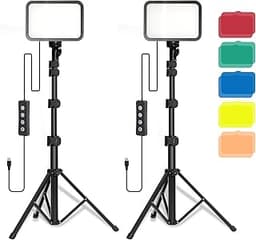 Stynice 2pcs éclairage Vidéo LED USB avec trépied