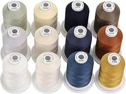 New brothread 12 Couleurs Neutre & Jean Fil 100% coton mercerisé 30WT 600M