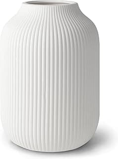 Vase en céramique rainuré