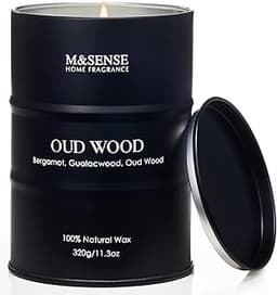 M&SENSE Bougies parfumées au bois de oud