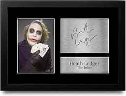HWC Trading FR A4 Heath Ledger Dark Knight Joker Cadeaux Imprimé Signé
