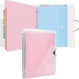 Uquelic Classeur avec Pochettes Perforées pour Documents Format A4