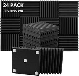 ROVSON Lot de 24 Panneaux de Mousse Acoustique