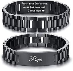 Bracelet homme gravé photo/texte