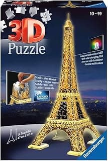 Ravensburger - Puzzle 3D Building - Tour Eiffel illuminée
