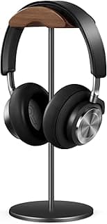 Support Casque en Noyer et Aluminium