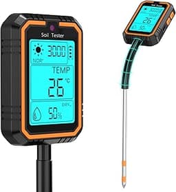 Testeur d’humidité pour plantes 4 en 1 avec pH, température et lumière