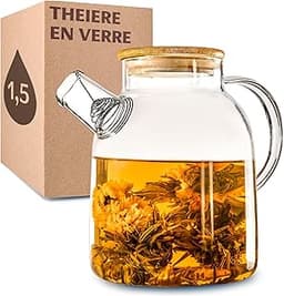 Cosumy Théière Verre avec Filtre