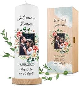 Bougie personnalisée mariage