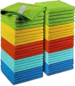 AIDEA Lot de 50 Chiffons de Nettoyage en Microfibre