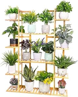 medla – Étagère Plante Bambou à 9 tablettes