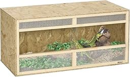 PawHut Terrarium en Bois OSB pour Reptiles