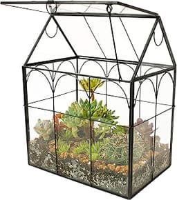 ElegantLife Terrarium en Forme de Maison Fait à la Main